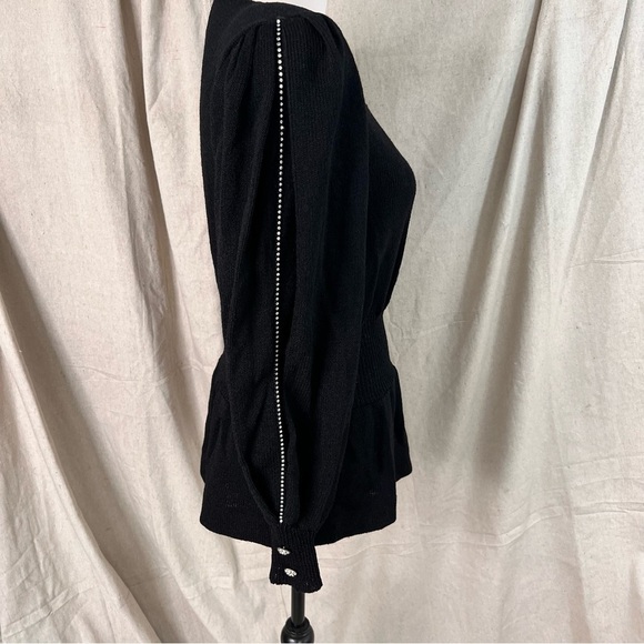 Vintage Mike Korwin Black / Silver Beaded 80"s Sweater Dress Size (S) See Below - Picture 3 of 8